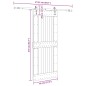 vidaXL Porta Scorrevole con Set Hardware 95x210 cm Legno Massello Pino