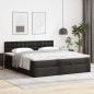 vidaXL Struttura Letto Pouf con Materasso Nero 180x200 cm Similpelle vidaXL Struttura Letto Pouf con Materasso Nero 180x200 cm Similpelle