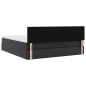 vidaXL Struttura Letto Pouf con Materasso Nero 180x200 cm Similpelle vidaXL Struttura Letto Pouf con Materasso Nero 180x200 cm Similpelle