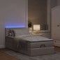 vidaXL Struttura Letto Pouf con Materasso Tortora 90x190 cm in Tessuto vidaXL Struttura Letto Pouf con Materasso Tortora 90x190 cm in Tessuto