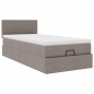 vidaXL Struttura Letto Pouf con Materasso Tortora 90x190 cm in Tessuto vidaXL Struttura Letto Pouf con Materasso Tortora 90x190 cm in Tessuto