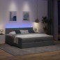 vidaXL Struttura Letto Pouf con Materasso 180x200 cm in Tessuto vidaXL Struttura Letto Pouf con Materasso 180x200 cm in Tessuto