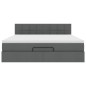 vidaXL Struttura Letto Pouf con Materasso 180x200 cm in Tessuto vidaXL Struttura Letto Pouf con Materasso 180x200 cm in Tessuto
