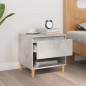 Comodino Grigio Cemento 50x46x50 cm in Legno Multistrato Comodino Grigio Cemento 50x46x50 cm in Legno Multistrato