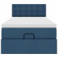 vidaXL Struttura Letto Pouf con Materasso Blu 90x190 cm in Tessuto vidaXL Struttura Letto Pouf con Materasso Blu 90x190 cm in Tessuto