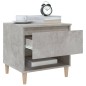 Comodino Grigio Cemento 50x46x50 cm in Legno Multistrato Comodino Grigio Cemento 50x46x50 cm in Legno Multistrato