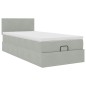 vidaXL Struttura Letto Pouf con Materasso 90x190 cm in Velluto vidaXL Struttura Letto Pouf con Materasso 90x190 cm in Velluto