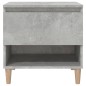 Comodino Grigio Cemento 50x46x50 cm in Legno Multistrato Comodino Grigio Cemento 50x46x50 cm in Legno Multistrato