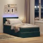 vidaXL Struttura Letto Pouf con Materasso 80x200 cm Velluto vidaXL Struttura Letto Pouf con Materasso 80x200 cm Velluto