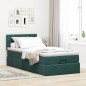vidaXL Struttura Letto Pouf con Materasso 80x200 cm Velluto vidaXL Struttura Letto Pouf con Materasso 80x200 cm Velluto