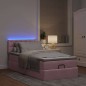 vidaXL Struttura Letto Pouf con Materasso Rosa 80x200 cm Velluto vidaXL Struttura Letto Pouf con Materasso Rosa 80x200 cm Velluto