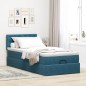 vidaXL Struttura Letto Pouf con Materasso 90x190 cm in Velluto vidaXL Struttura Letto Pouf con Materasso 90x190 cm in Velluto