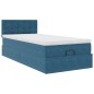 vidaXL Struttura Letto Pouf con Materasso 90x190 cm in Velluto vidaXL Struttura Letto Pouf con Materasso 90x190 cm in Velluto