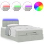 vidaXL Struttura Letto Pouf con Materasso 120x190 cm Velluto vidaXL Struttura Letto Pouf con Materasso 120x190 cm Velluto