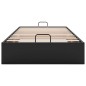vidaXL Struttura Letto Pouf senza Materasso Nero 80x200 cm Similpelle vidaXL Struttura Letto Pouf senza Materasso Nero 80x200 cm Similpelle