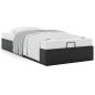 vidaXL Struttura Letto Pouf senza Materasso Nero 90x190 cm Similpelle vidaXL Struttura Letto Pouf senza Materasso Nero 90x190 cm Similpelle
