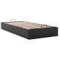 vidaXL Struttura Letto Pouf senza Materasso Nero 90x190 cm Similpelle vidaXL Struttura Letto Pouf senza Materasso Nero 90x190 cm Similpelle
