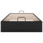 vidaXL Struttura Letto Pouf senza Materasso Nero 90x190 cm Similpelle vidaXL Struttura Letto Pouf senza Materasso Nero 90x190 cm Similpelle