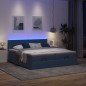 vidaXL Struttura Letto Pouf con Materassi Blu 180x200cm in Tessuto vidaXL Struttura Letto Pouf con Materassi Blu 180x200cm in Tessuto