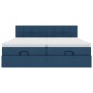 vidaXL Struttura Letto Pouf con Materassi Blu 180x200cm in Tessuto vidaXL Struttura Letto Pouf con Materassi Blu 180x200cm in Tessuto