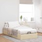 vidaXL Struttura Letto Pouf senza Materasso Crema 90x190 cm in Tessuto vidaXL Struttura Letto Pouf senza Materasso Crema 90x190 cm in Tessuto
