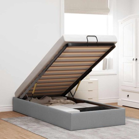 vidaXL Struttura Letto Pouf senza Materasso 90x200 cm in Tessuto