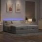 vidaXL Struttura Letto Pouf con Materassi Tortora 180x200cm in Tessuto vidaXL Struttura Letto Pouf con Materassi Tortora 180x200cm in Tessuto