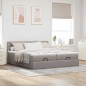 vidaXL Struttura Letto Pouf con Materassi Tortora 180x200cm in Tessuto vidaXL Struttura Letto Pouf con Materassi Tortora 180x200cm in Tessuto