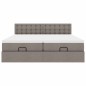 vidaXL Struttura Letto Pouf con Materassi Tortora 180x200cm in Tessuto vidaXL Struttura Letto Pouf con Materassi Tortora 180x200cm in Tessuto