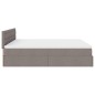 vidaXL Struttura Letto Pouf con Materassi Tortora 180x200cm in Tessuto vidaXL Struttura Letto Pouf con Materassi Tortora 180x200cm in Tessuto