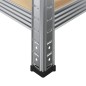 vidaXL Mensole Portaoggetti 5 Strati 3 pz Argento in Acciaio e Legno vidaXL Mensole Portaoggetti 5 Strati 3 pz Argento in Acciaio e Legno
