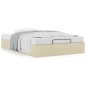 vidaXL Struttura Letto Pouf senza Materasso Crema 120x190cm in Tessuto
