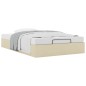 vidaXL Struttura Letto Pouf senza Materasso Crema 120x190cm in Tessuto
