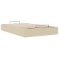 vidaXL Struttura Letto Pouf senza Materasso Crema 120x190cm in Tessuto