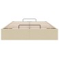 vidaXL Struttura Letto Pouf senza Materasso Crema 120x190cm in Tessuto
