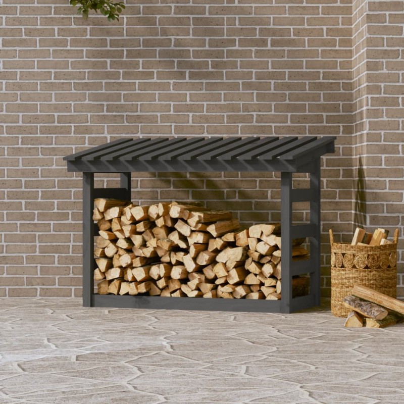 Portalegna Grigia 108x64,5x78 cm in Legno Massello di Pino Portalegna Grigia 108x64,5x78 cm in Legno Massello di Pino