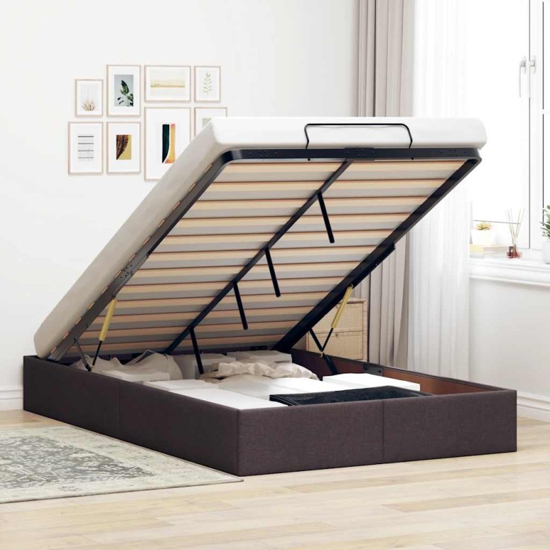 vidaXL Struttura Letto Pouf senza Materasso 80x200 cm in Tessuto