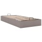 vidaXL Struttura Letto Pouf senza Materasso Tortora 100x200cm Tessuto vidaXL Struttura Letto Pouf senza Materasso Tortora 100x200cm Tessuto