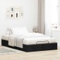 vidaXL Struttura Letto Pouf senza Materasso Nero 120x200 cm in Tessuto vidaXL Struttura Letto Pouf senza Materasso Nero 120x200 cm in Tessuto
