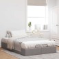 vidaXL Struttura Letto Pouf senza Materasso Tortora 120x200cm Tessuto vidaXL Struttura Letto Pouf senza Materasso Tortora 120x200cm Tessuto