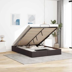 vidaXL Struttura Letto Pouf senza Materasso 140x200 cm in Tessuto