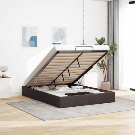 vidaXL Struttura Letto Pouf senza Materasso 140x200 cm in Tessuto