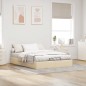 vidaXL Struttura Letto Pouf senza Materasso Crema 140x200 cm Tessuto vidaXL Struttura Letto Pouf senza Materasso Crema 140x200 cm Tessuto