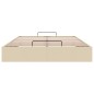 vidaXL Struttura Letto Pouf senza Materasso Crema 140x200 cm Tessuto vidaXL Struttura Letto Pouf senza Materasso Crema 140x200 cm Tessuto