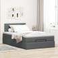 vidaXL Pouf Letto con Materasso Grigio Scuro 120x190 cm in Tessuto vidaXL Pouf Letto con Materasso Grigio Scuro 120x190 cm in Tessuto
