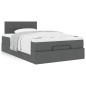 vidaXL Pouf Letto con Materasso Grigio Scuro 120x190 cm in Tessuto vidaXL Pouf Letto con Materasso Grigio Scuro 120x190 cm in Tessuto