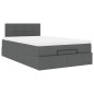 vidaXL Pouf Letto con Materasso Grigio Scuro 120x190 cm in Tessuto vidaXL Pouf Letto con Materasso Grigio Scuro 120x190 cm in Tessuto