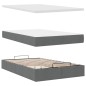 vidaXL Pouf Letto con Materasso Grigio Scuro 120x190 cm in Tessuto vidaXL Pouf Letto con Materasso Grigio Scuro 120x190 cm in Tessuto