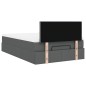 vidaXL Pouf Letto con Materasso Grigio Scuro 120x190 cm in Tessuto vidaXL Pouf Letto con Materasso Grigio Scuro 120x190 cm in Tessuto