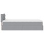 vidaXL Struttura Letto Pouf con Materasso 80x200 cm in Tessuto vidaXL Struttura Letto Pouf con Materasso 80x200 cm in Tessuto